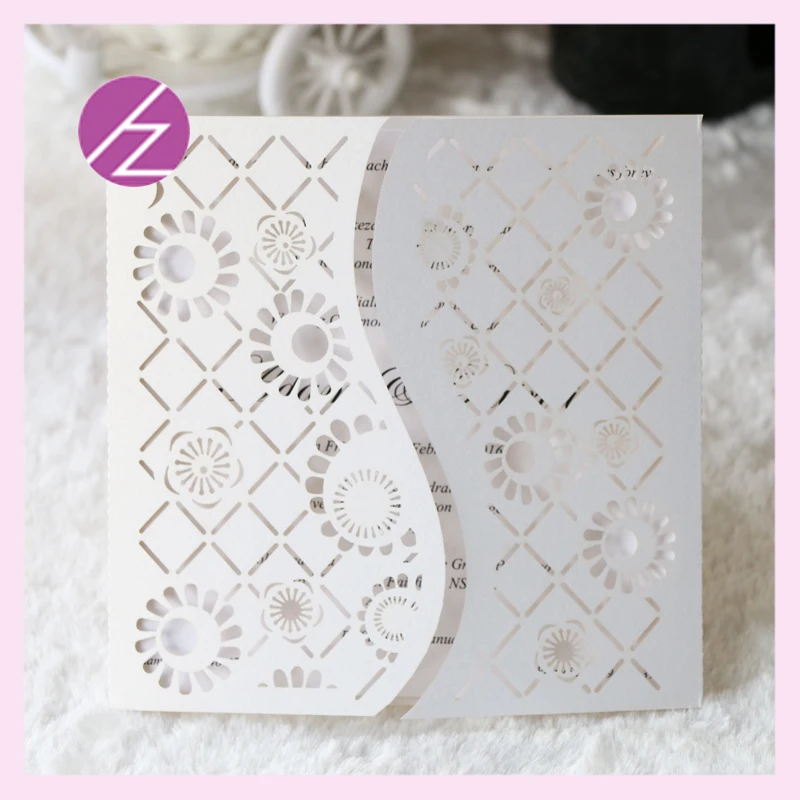 

50pcs/lot Dark Purple Chinese style custom special paper Crafts wedding /business/holiday /party decoration invitation cards