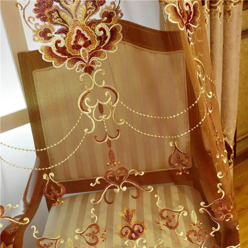 Voile Curtain Хит, европейские высококачественные роскошные занавески, ткань для спальни, прозрачная вуаль, занавески для гостиной, кухонные оконные шторы - Цвет: Voile Curtain