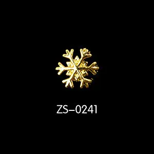 ZS0241 20 шт Рождество/ год 3D серебро/золото Снежинка Сплав дизайн ногтей DIY Стразы металлические украшения для ногтей товары для рукоделия ногтей ювелирные изделия - Цвет: ZS0241