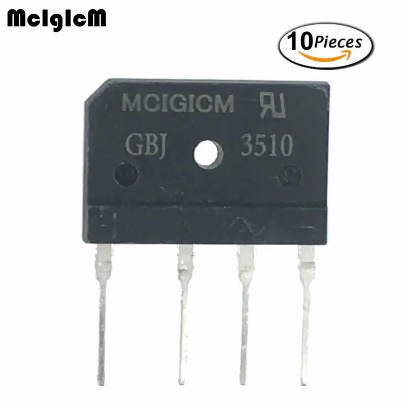 MCIGICM 10 шт. 35A 1000 В диодный мостовой выпрямитель gbj3510