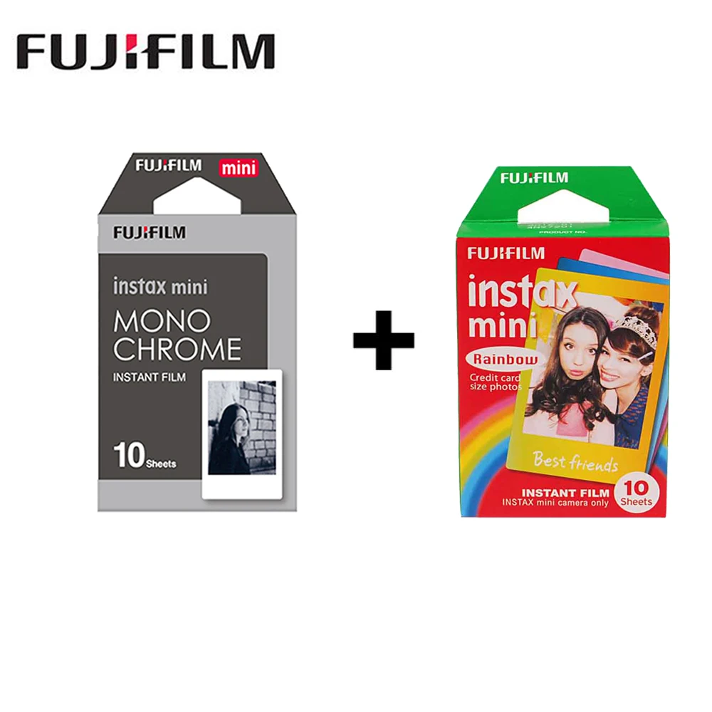 Монохромная мини пленка Fujifilm Instax 2 упаковки Радужная для Polaroid Mini 8 7s 7 50s 50i 90 25 dw