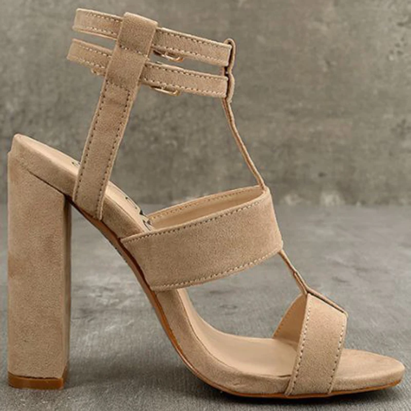 Женские босоножки на высоком каблуке женская летняя обувь модные сандалии с