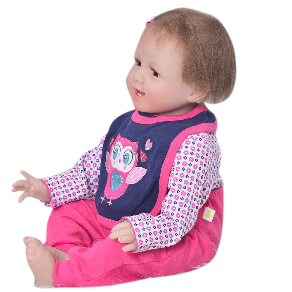 22 дюйма силиконовая виниловая Кукла Reborn Baby Реалистичная кукла для новорожденных