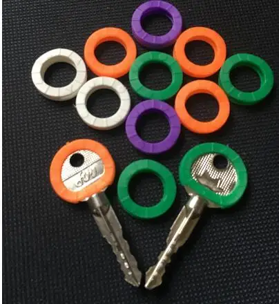 New Fashion Mixed color 8pcs/16pcs Hollow Multi Color Rubber Soft Key Locks Keys Cap Covers Topper Keyring | Украшения и