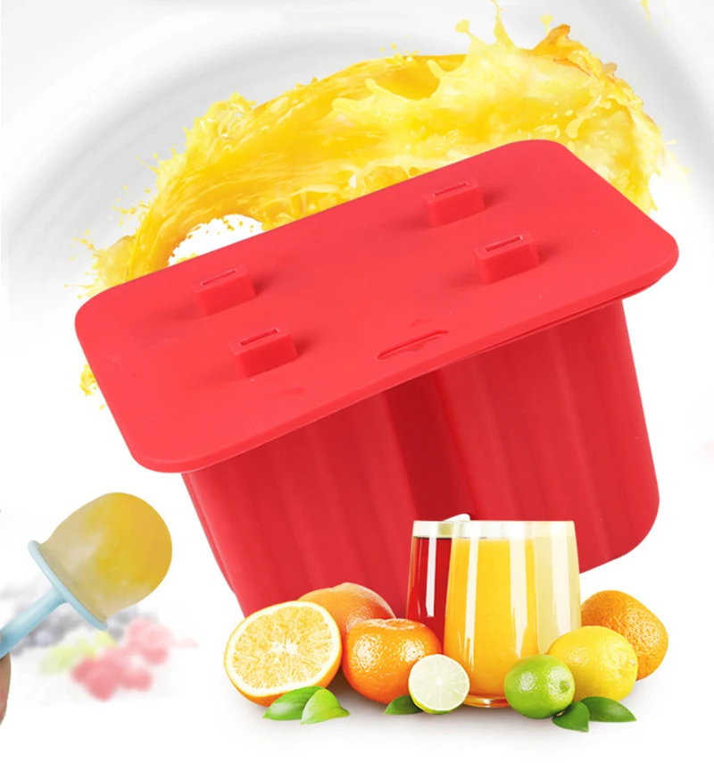 UPORS пищевая Popsicle силиконовые формы 4/10 полость домашняя кухня силиконовая форма для Фруктового мороженого на палочке BPA бесплатно Замороженные для леденца крем