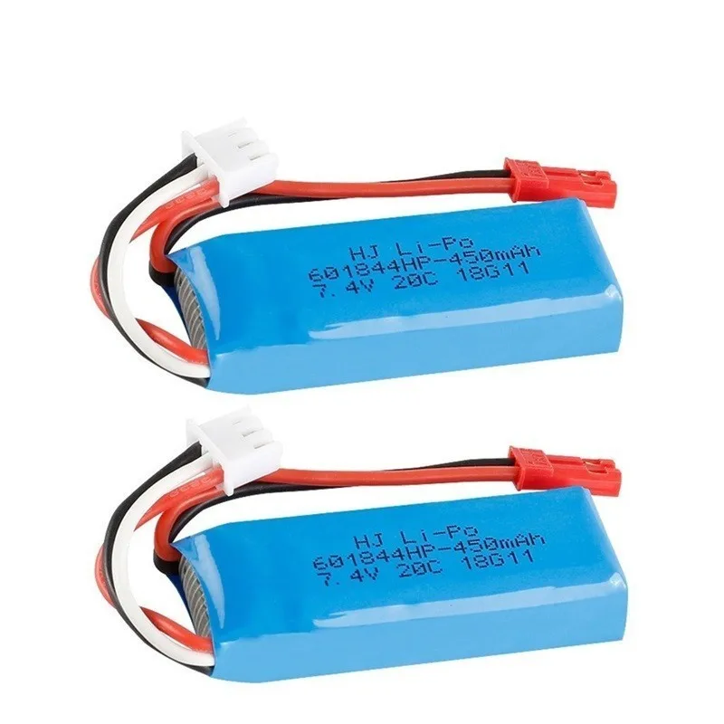 7.4V 450mAh 20C Lipo Battery for WLtoys K969 K979 K989 K999 P929 P939 RC Car Parts 2s 7.4v 5pcs/lots | Игрушки и хобби