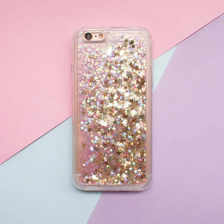 Динамичными плавающими жидкими чехол для iPhone 6S 6 s 7 7S Plus iPhone 8 Plus X 10 5 5S 5SE 6Plus 6S Plus 7 Plus, 8 Plus, чехол для задней панели сотового телефона