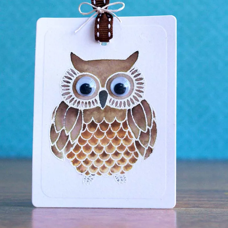 Сова металлическая резка штампов и четкие штампы для Scrapbooking DIY ремесло украшения Мягкая Печать Детские канцелярские принадлежности