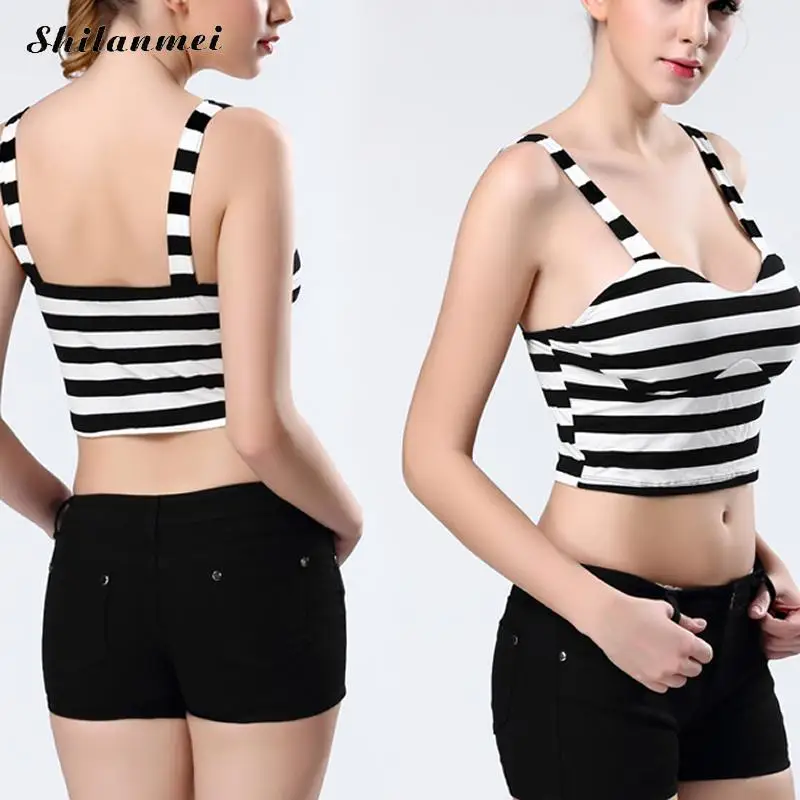 Женский бюстгальтер в полоску s регулируемый из модала со встроенным