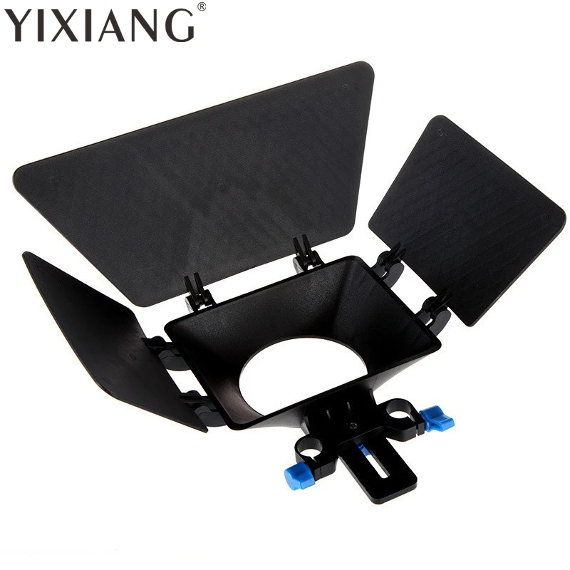 

YIXIANG Sunshade Matte Box for 15mm Rail Rod Support DSLR 5DII 60D D90 550D 600D / lens from 43mm to 77mm