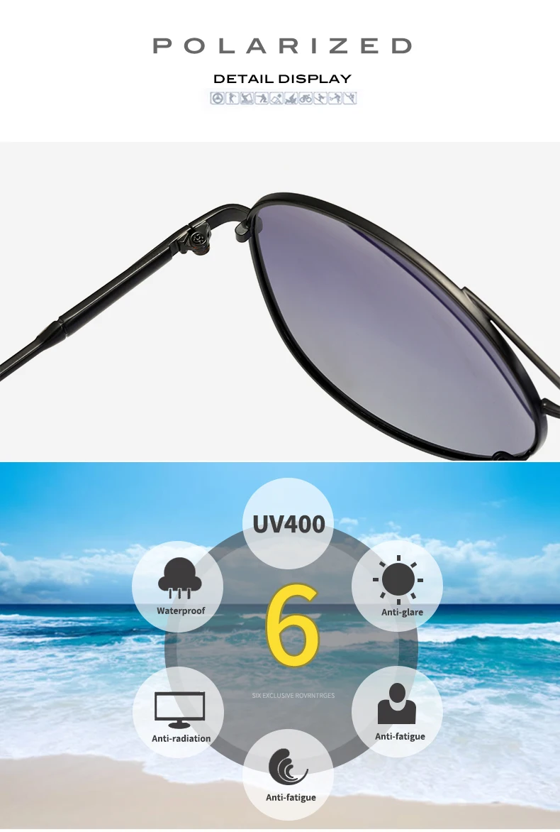 Новые женские модные солнцезащитные очки 2 Цвета UV400 Polaroid Солнцезащитные очки с бесплатной доставкой