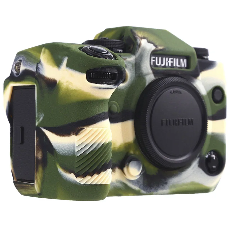 Camo Для Fujifilm X-H1 мягкий силиконовый резиновый защитный корпус для камеры чехол кожа для Fuji Fujifilm X-H1 XH1 камера сумка Защитная крышка - Цвет: Camo