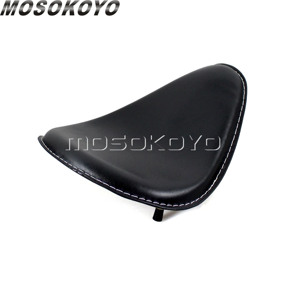 Черное мотоциклетное весеннее соло сиденье для Harley Honda Yamaha Kawasaki Suzuki Sportster Bobber Chopper