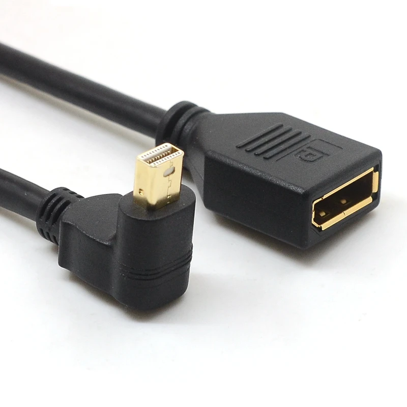 Кабель Thunderbolt Mini DisplayPort-DisplayPort 90 Угловой Удлинительный кабель DP-DP 30 см для