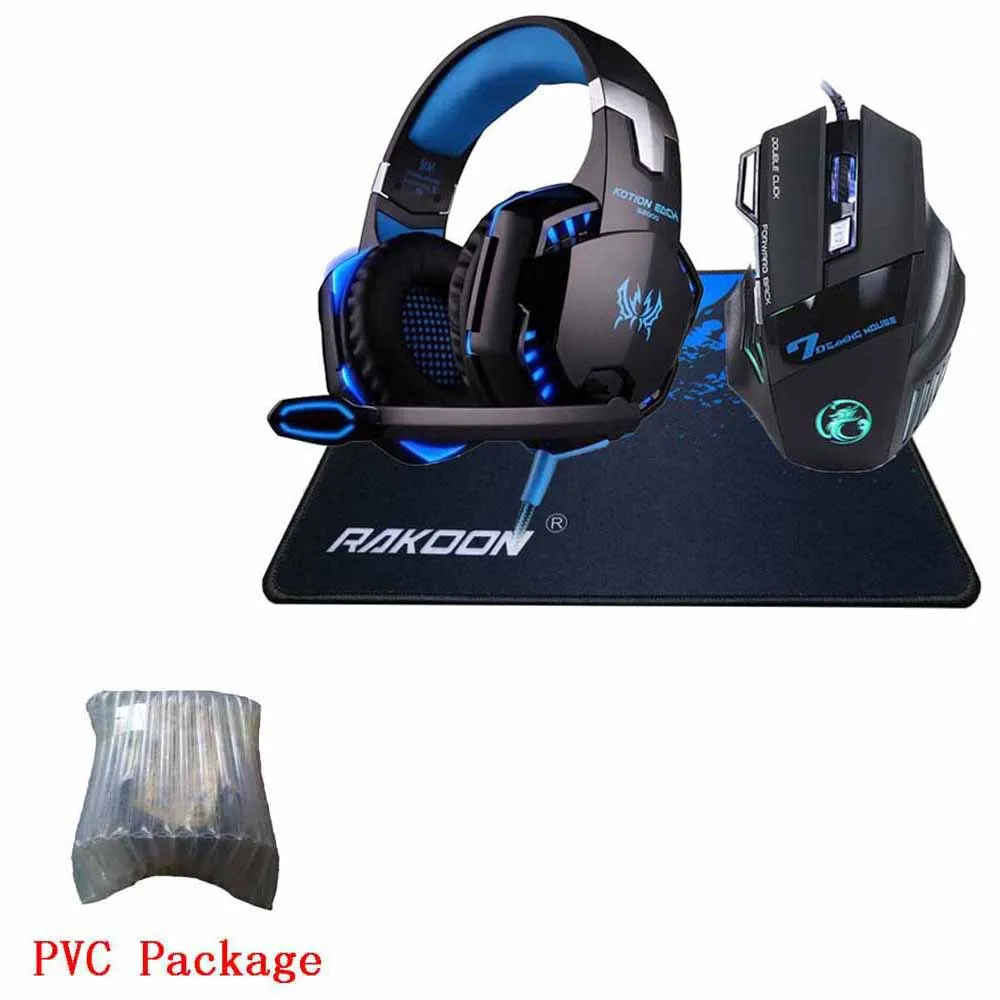 5500 dpi X7 Pro игровая мышь+ Hifi Pro Игровые наушники игровая гарнитура+ подарок большой игровой коврик для мыши для Pro Gamer - Цвет: PVC blue