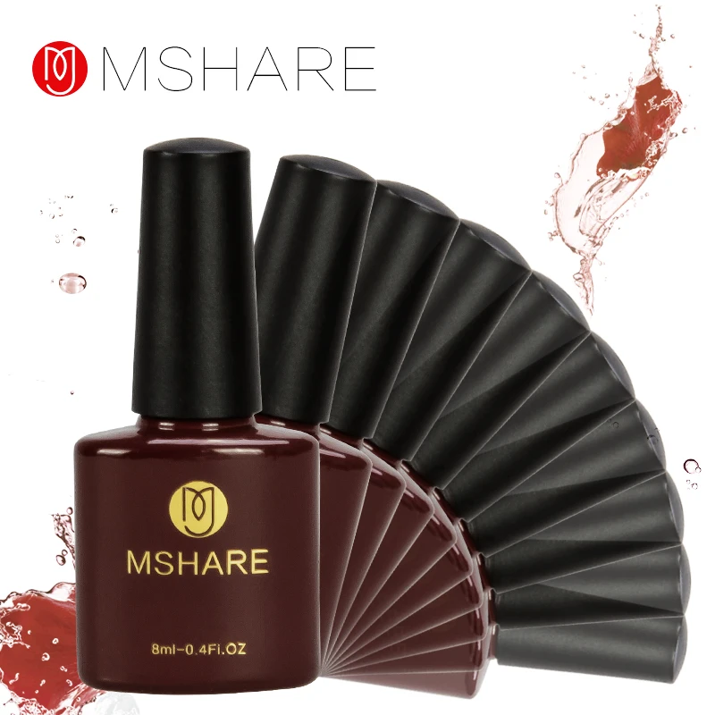 MSHARE 8 мл УФ гель лак для ногтей Гель-лак долговечный Светодиодный УФ-гель цветные