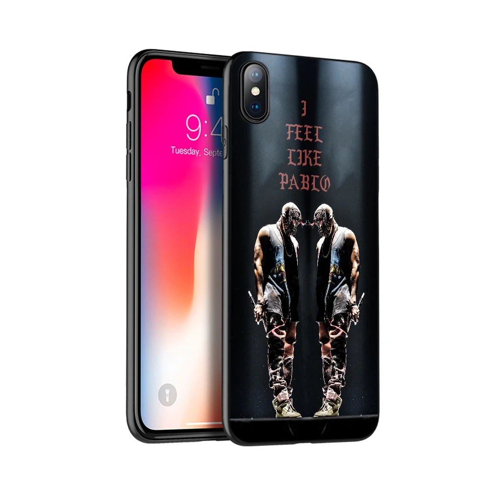 Черный ТПУ чехол для iphone 5 5S SE 6 6s 7 8 plus x 10 силиконовый XR XS 11 pro MAX Kanye Omari West|Бамперы| |