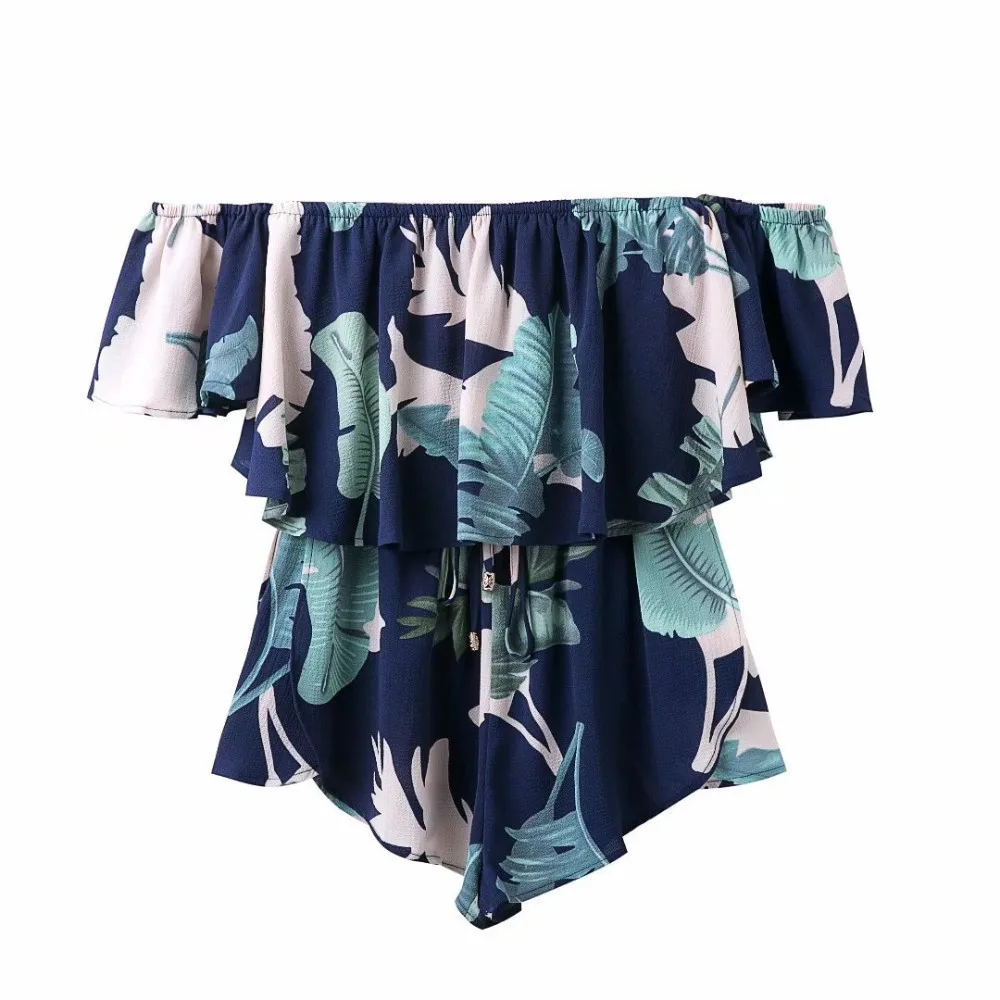 Летний Новый Boho Женский Повседневный Пояс с рюшами модный принт гофрированная