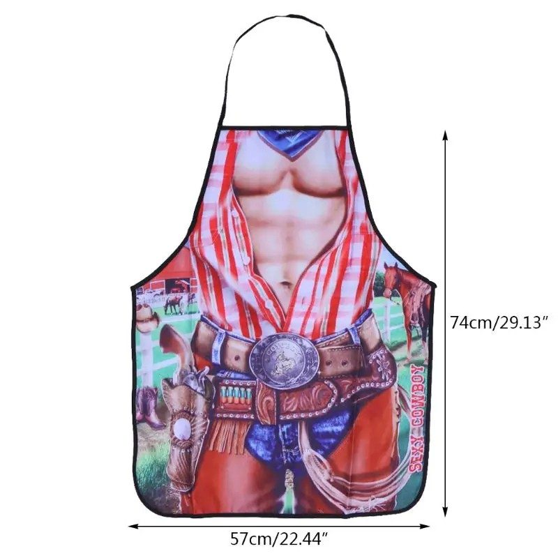 3D Забавный мужской вечерний новый сексуальный кухонный домашний фартук для