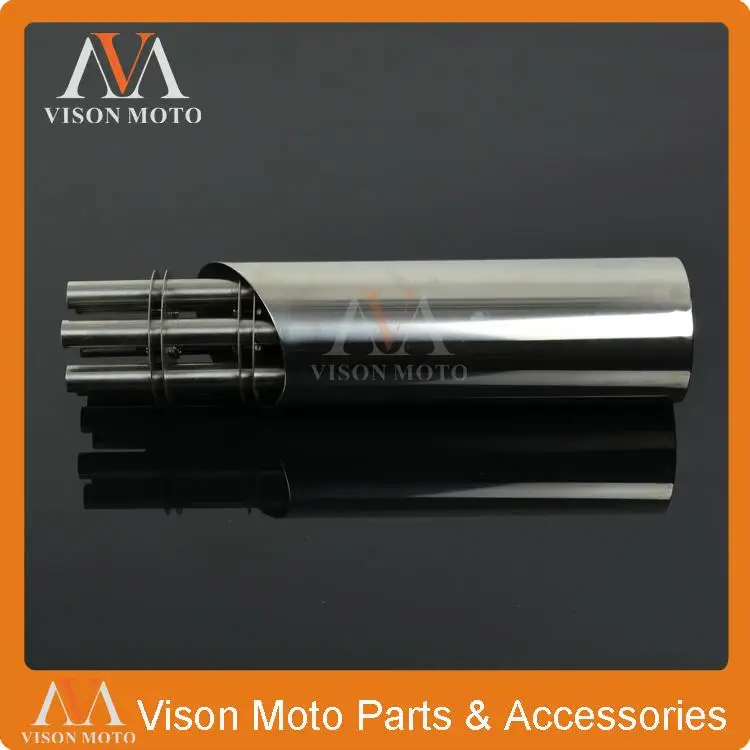 Универсальный глушитель из нержавеющей стали Gatling Gun вращающийся для Honda Yamaha Suzuki