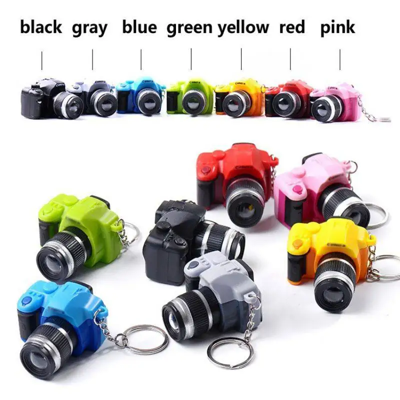 LED Flash Keychain Retro SLR Camera Shape Vocal Toy Glowing Pendant Mobile Phone Bag Hanging Decoration With Light For Auto | Автомобили и