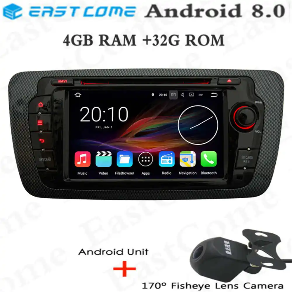 HD Android 8 0 Восьмиядерный 4 Гб ОЗУ автомобильный DVD плеер радио для Seat Ibiza 2009 2010 2011 2012