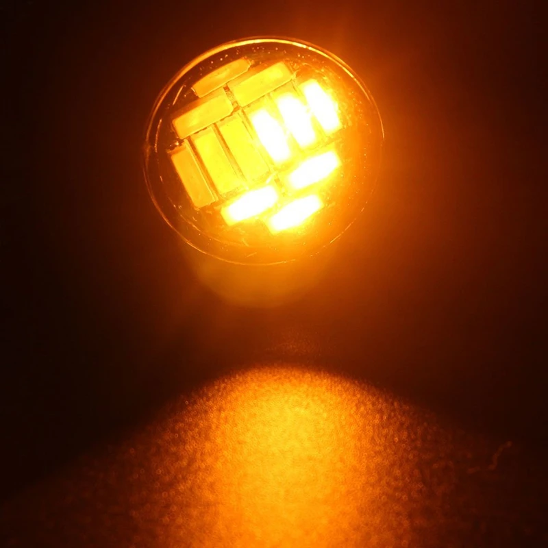 4 шт. 23 мм Светодиодная лампа двойного цвета белый/янтарный 4014 12 SMD Eagle Eye