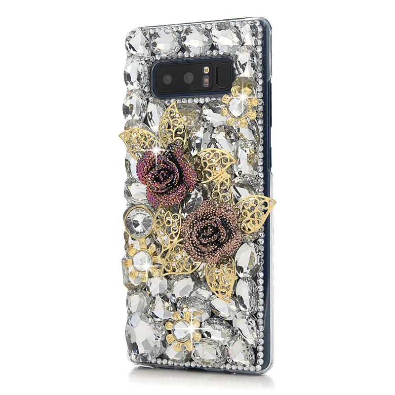 3D блестящие чехлы для телефонов с кристаллами и бриллиантами samsung Galaxy Note 8 S8 Plus A3 A5