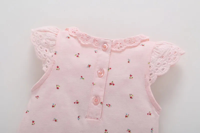 2018 Special Offer Promotion Baby Girls Floral O-neck Summer Sleeveless Cotton Lady 2 Sets Of Infant Newborn Clothes | Детская одежда и