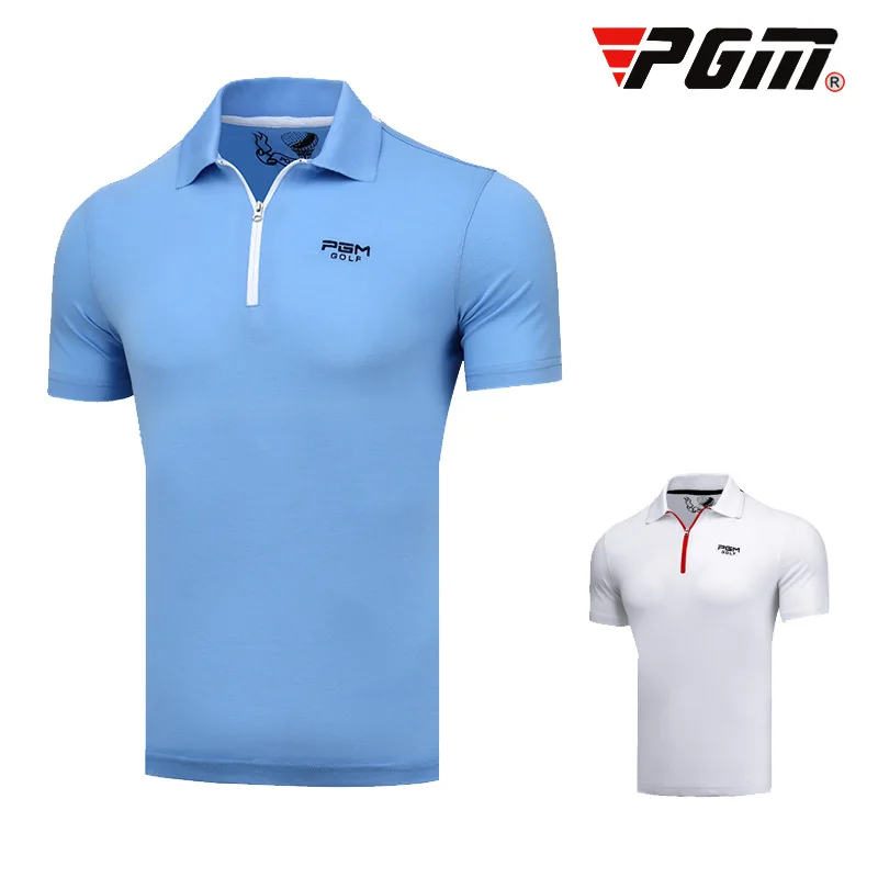 

Mens Pgm T-Shirt Dry Fit Breathable Golf Tops Male Short Sleeve Zipper Collar Uniforms Shirts Clothing AA11834