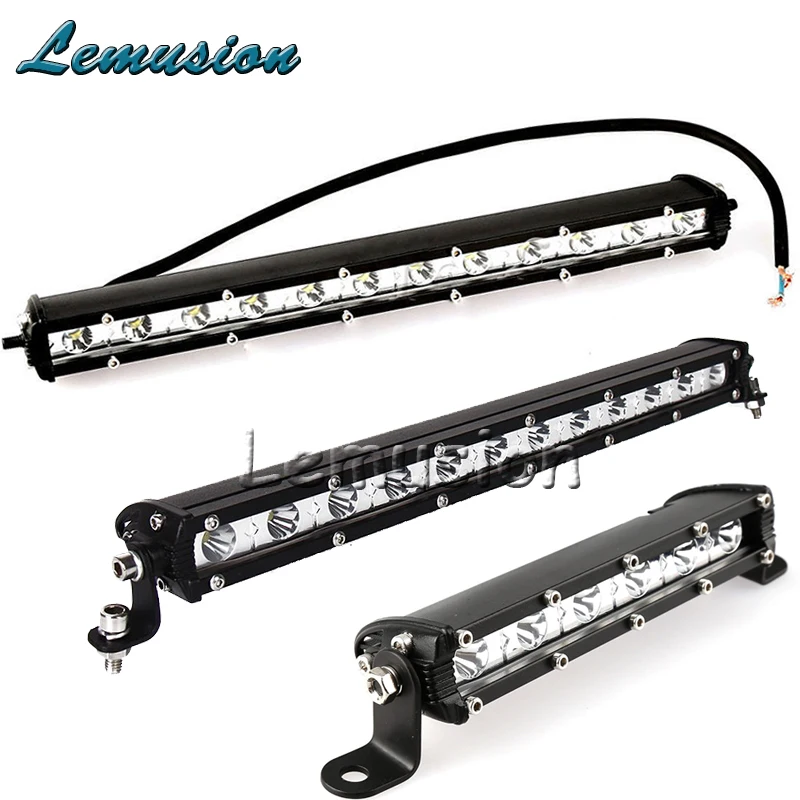 Автомобильный Однорядный светодиодный светильник 12 В противотуманная фара DRL