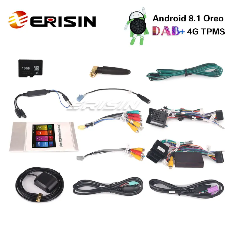 Erisin ES2892B 9 &quotНовый Android 8 1 автомобиля gps навигации радиостанция DAB + 4 г без DVD для Benz A