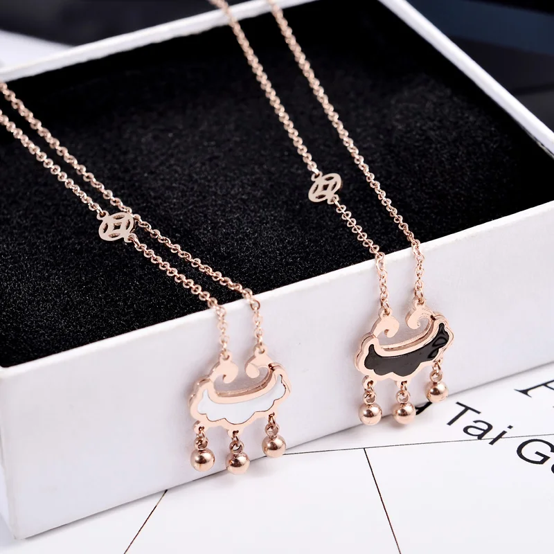 YUN RUO розовое золото цвет натуральная раковина долговечность замок кулон