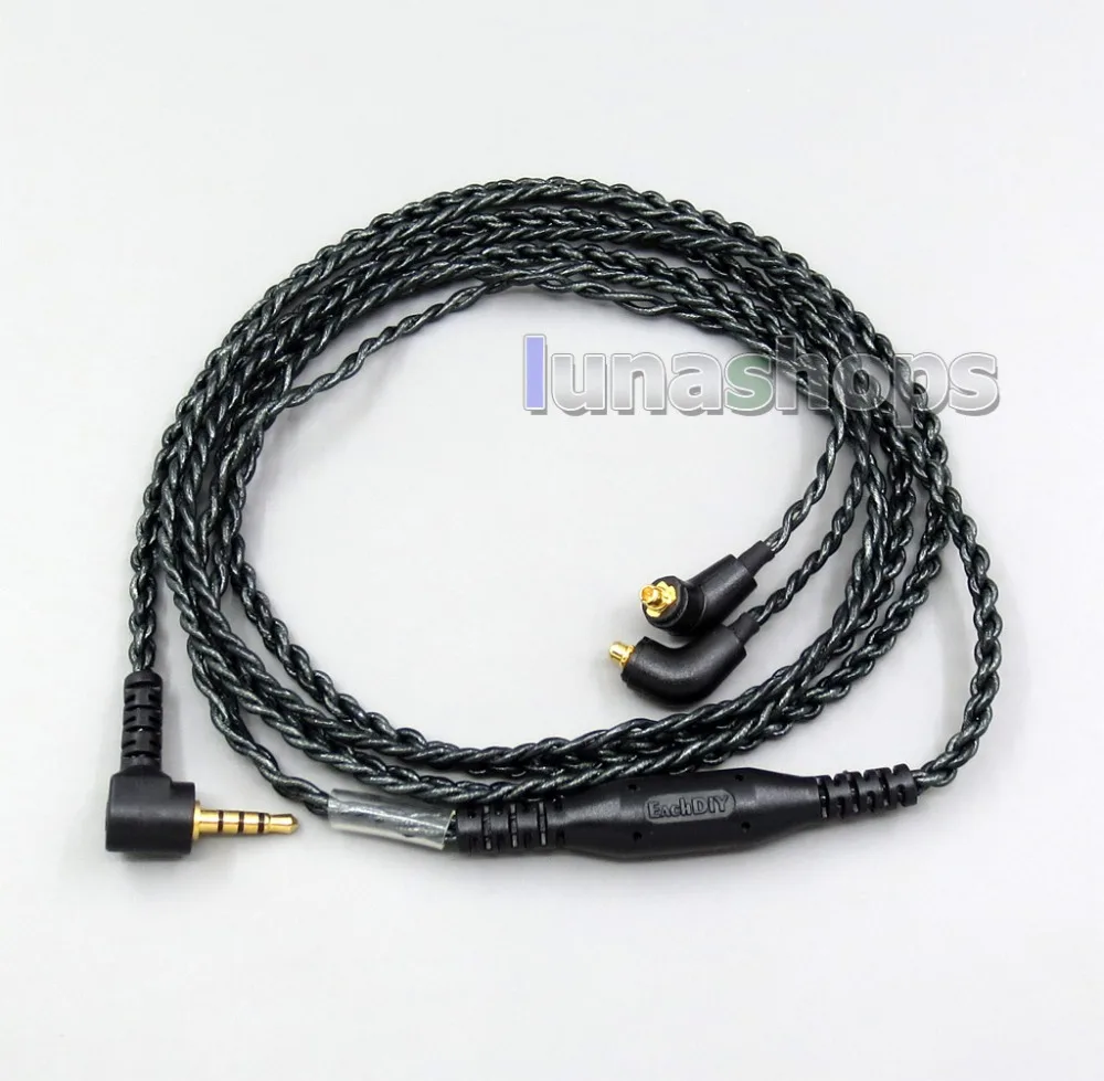 LN006057 45ohm 3 5 мм 2 сбалансированный и серебристой основой кабель наушников для Etymotic