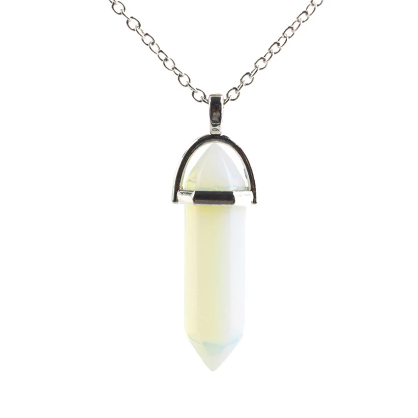 Meetcute подвеска с натуральным кристаллом шестигранная ожерелье камнем в виде