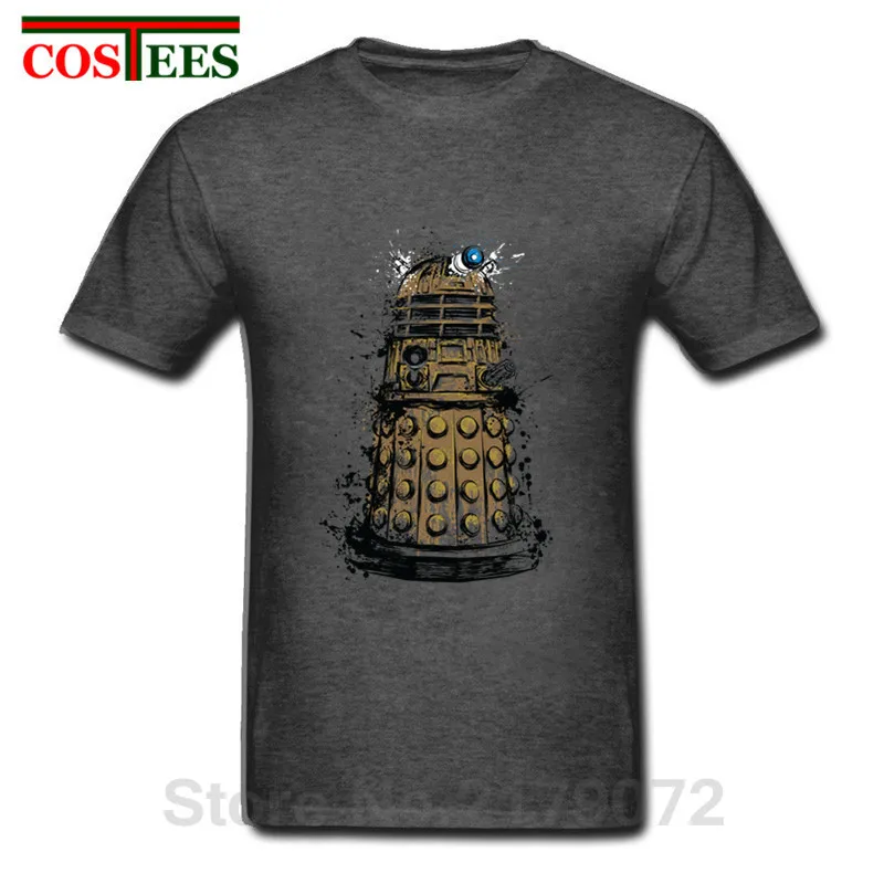 Летняя мода Забавный Доктор Кто мужские футболки короткий рукав Daleks Exterminate Доктор Кто футболки мужские футболки Прямая