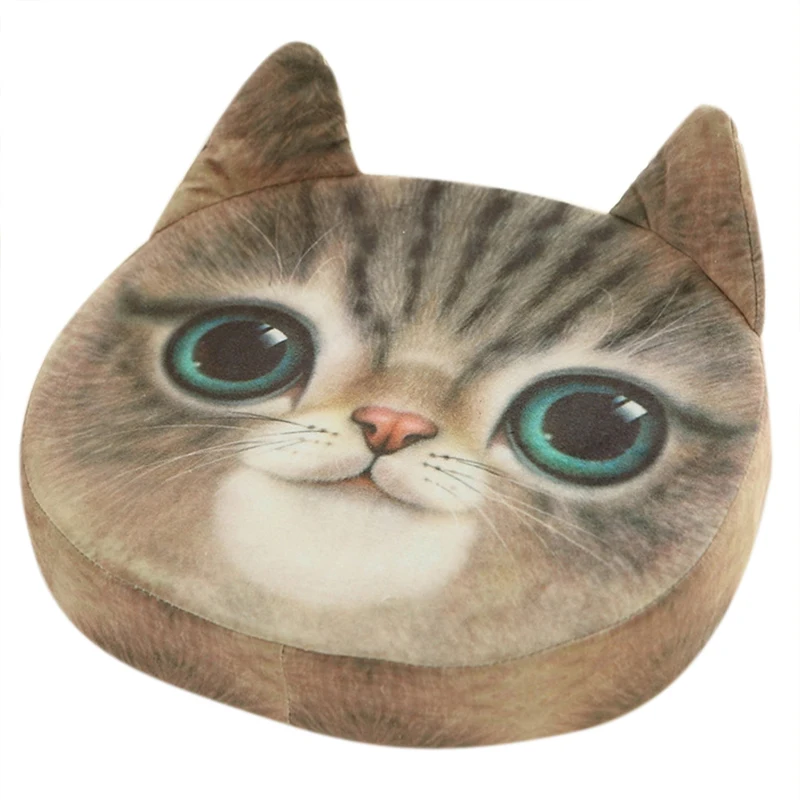 3D эффект большой кот лицо декоративная подушка для обятий автомобиль диван