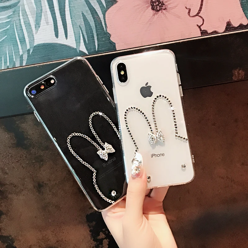 Для iPhone X XS MAX XR Чехол 3D блестящий блеск сверкающий кристаллический алмазный прозрачный защитный чехол 5 5S 6 6S 7 8 ПЛЮС на.