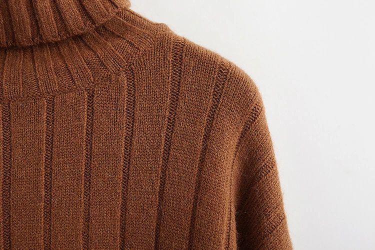 Soft Rabbit Hair Knitted Pullover Solid color Stripes Loose Turtleneck Women Sweater 2019 Winter New Fashion Warm Pullovers | Женская