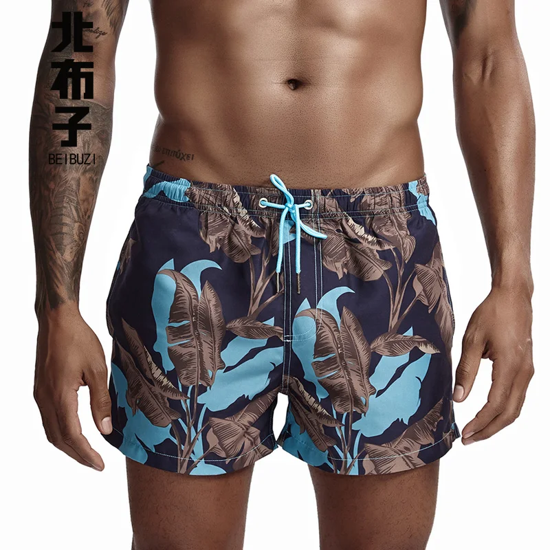 Мужские пляжные шорты с тропическим деревом быстросохнущие летние сексуальные |