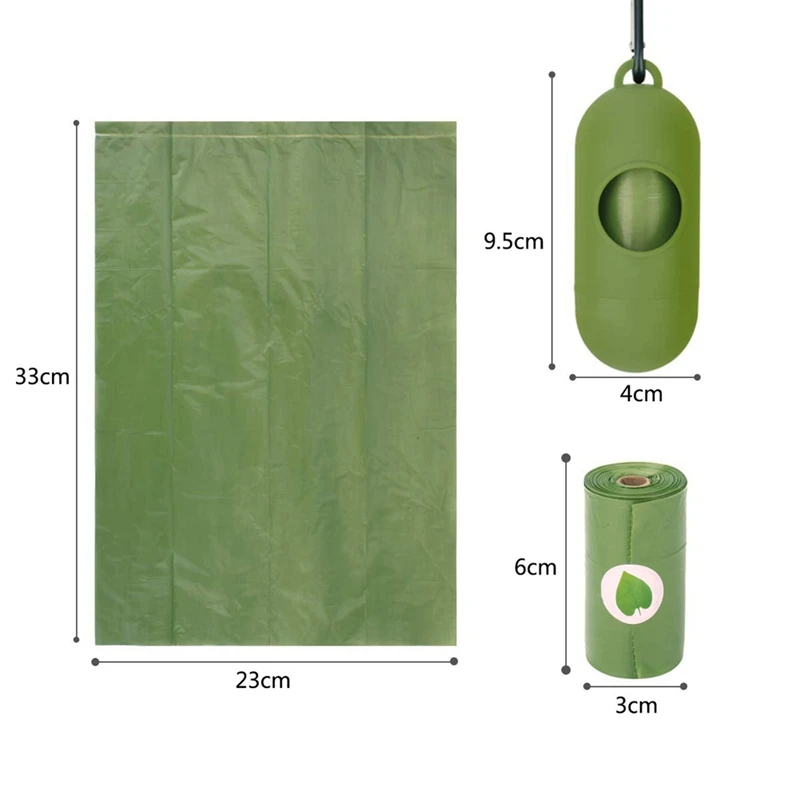 

Eco-friendly Pet Dog Waste Bag Degradable Plastic Dog Poop Bag and Dispenser with Buckle Pet Outdoor Walking Cleaning Bag Supply