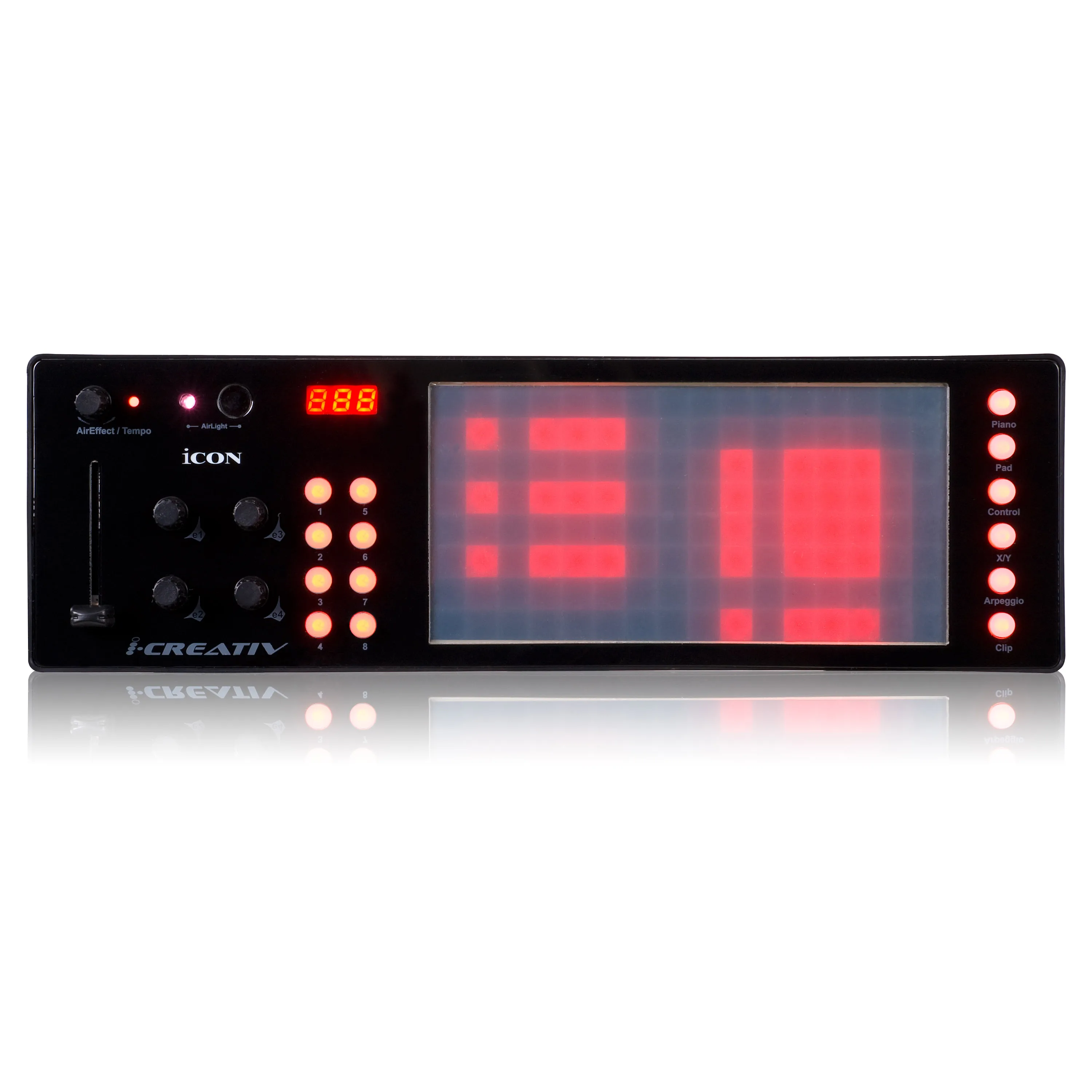 Значок iCreativ USB MIDI аудио контроллер с сенсорным экраном и воздушным светом 3D эффектор фортепианный режим барабанный режим X/Y Pad mode fader mode