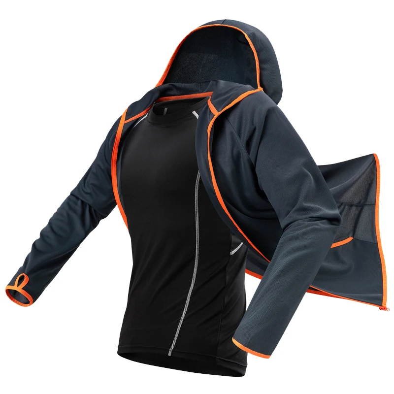 Ice Silk куртка с капюшоном для мужчин Летние легкие Водонепроницаемый