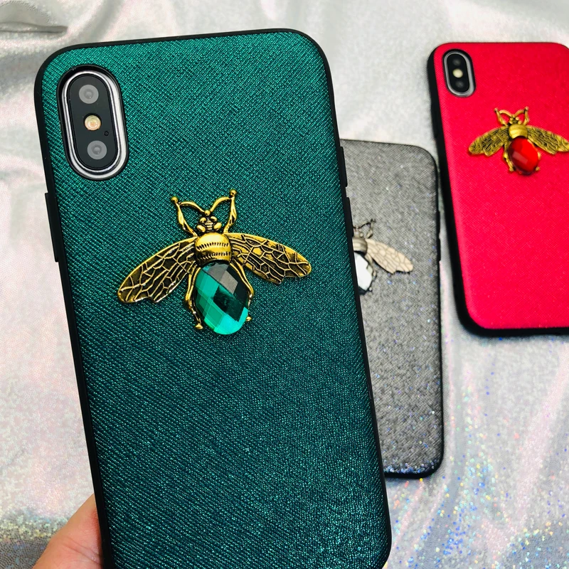 Роскошные 3D Металл пчела чехол для huawei Коврики 20 10 P9 Lite P20 Y9 Y7 2018 P Smart Nova 3 3i на Honor 8X10