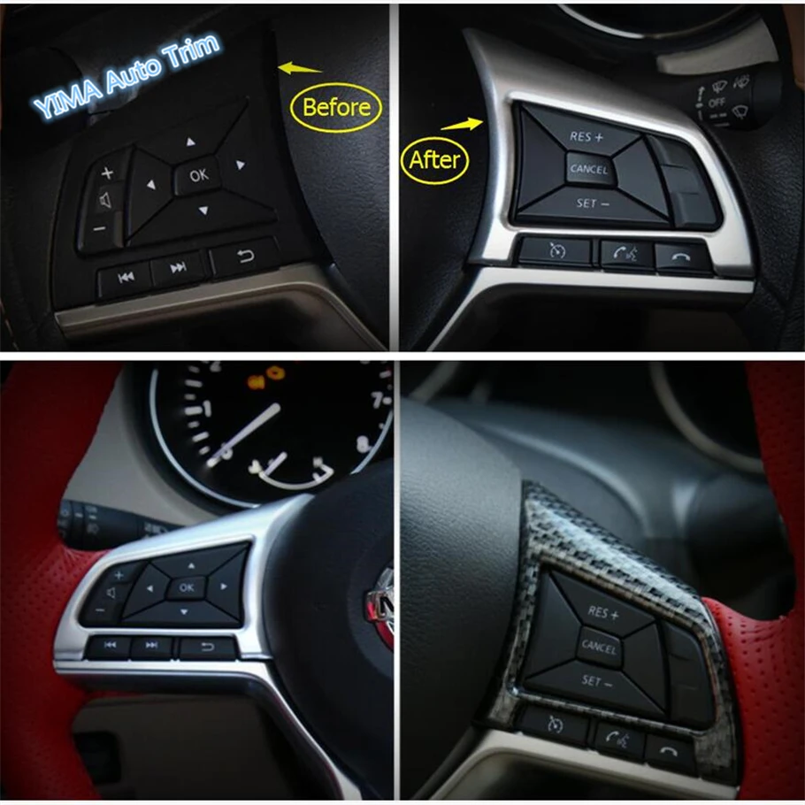 Lapetus Авто Стайлинг руль кнопка рамка накладка 2 шт Подходит для Nissan Teana / Altima 2019