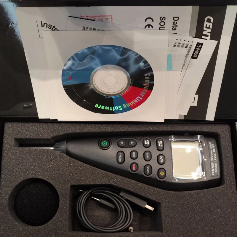 Datalogger измеритель уровня звука центр 390 32000 записи Регистратор данных|Шумомеры| |