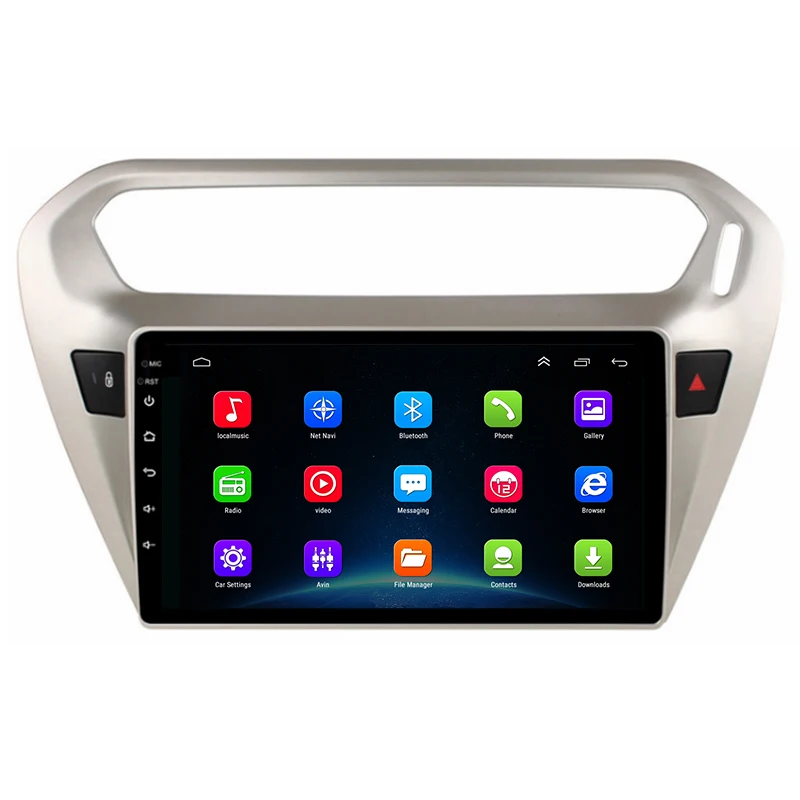 9 дюймов Автомобильный dvd плеер на основе Android для Citroen Elysee peugeot 301 2014 gps BT Радио