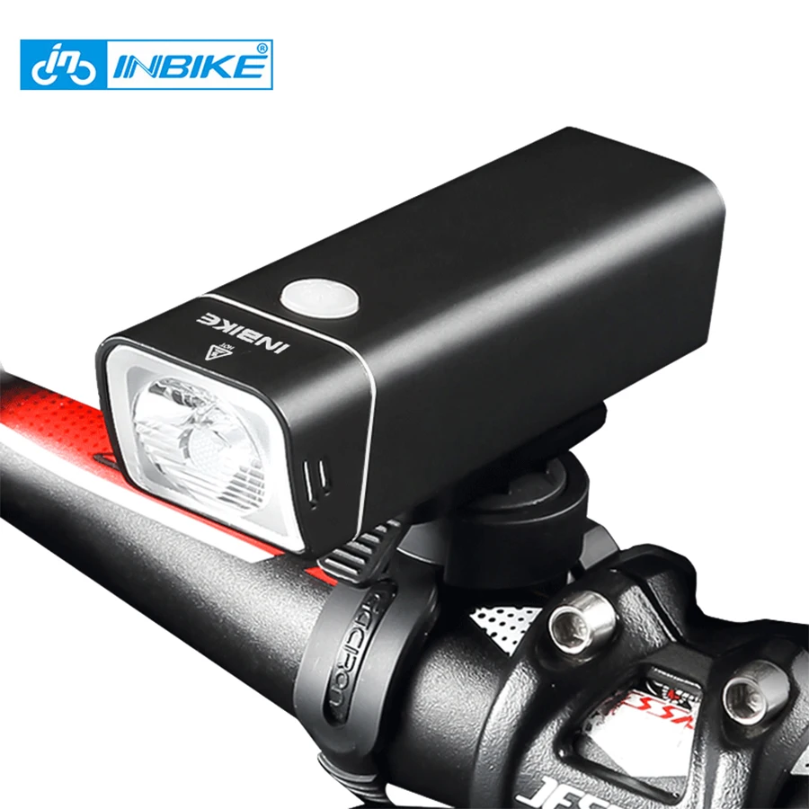INBIKE Водонепроницаемый велосипедный фонарь USB Перезаряжаемый фонарик