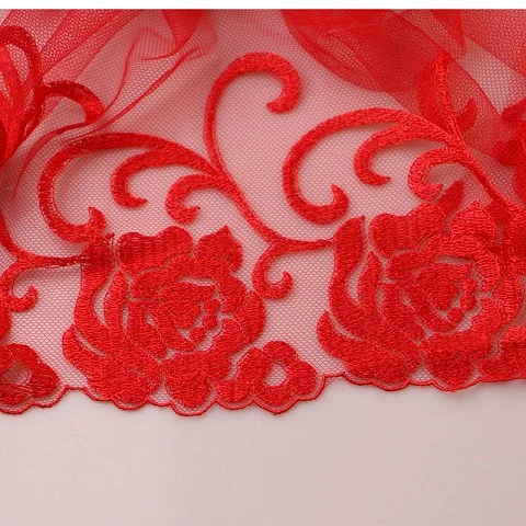 17cm red 1yard 1 м 20 см Ширина 10 Цвета Красивая Венеция вышивка тканей Venise кружевной отделкой Горячее предложение кружево растворимое в воде "сделай сам" - Цвет: 17cm red 1yard