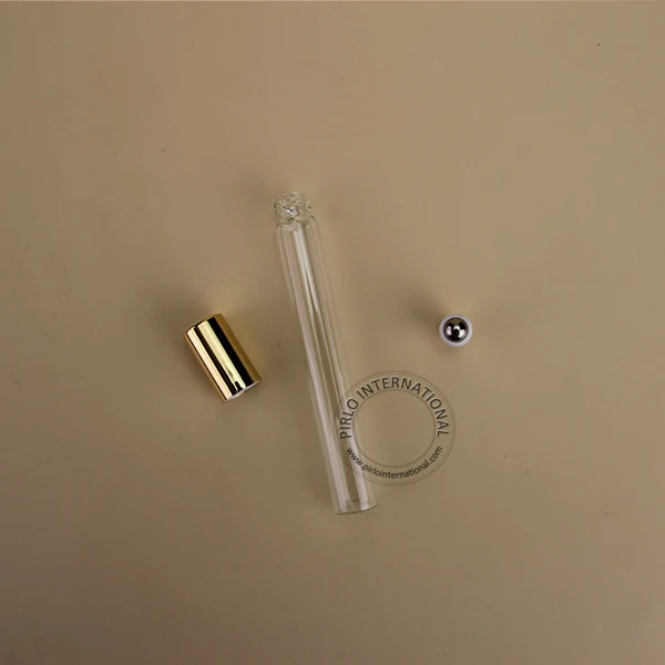 50x10 мл рулон на роликовых бутылках для эфирных масел Яркий Золотой колпачок